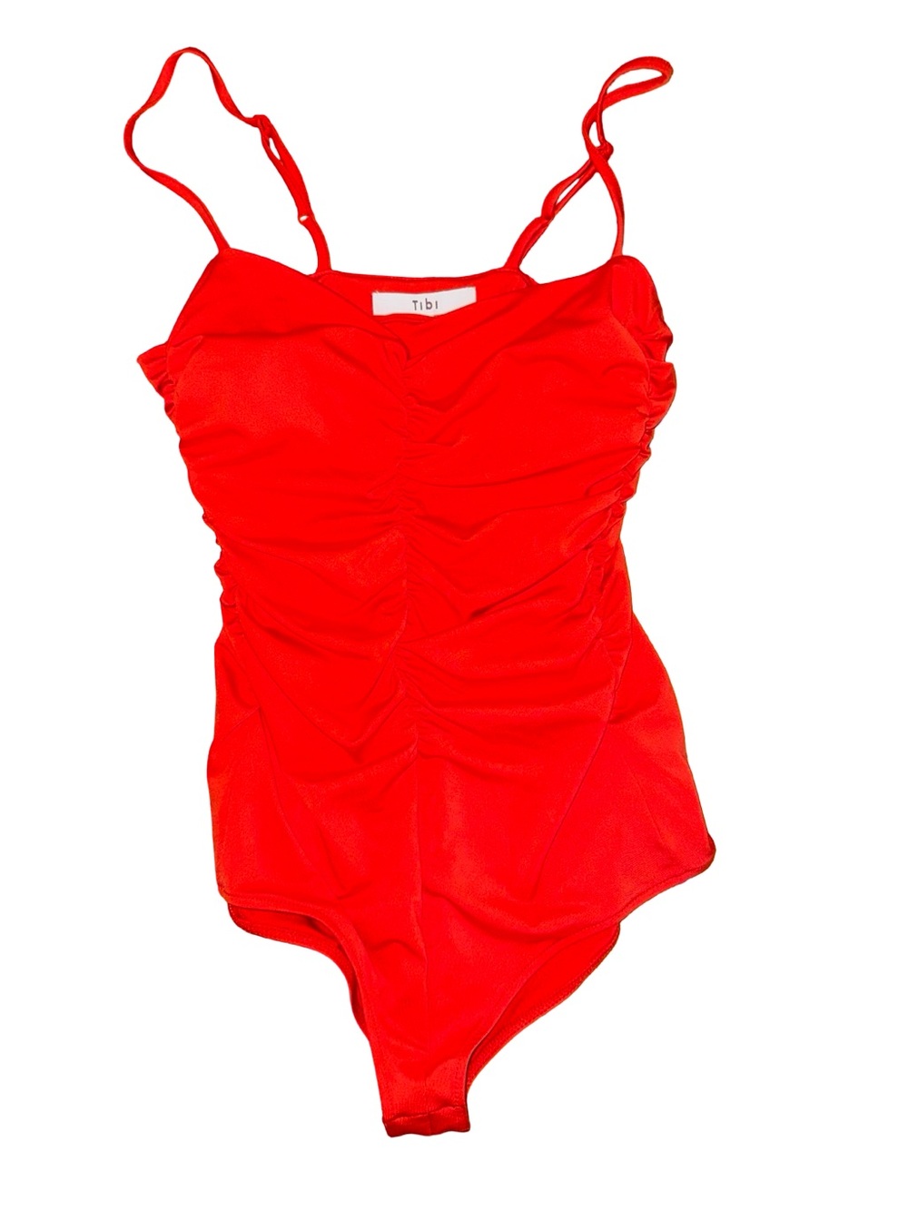 Tibi Stretch Shirred Bodysuit NWT